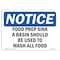 Signmission OSHA Notice Sign, 12" Height, Aluminum, Food Prep Sink Only A Basin Should Be Used Sign, Landscape OS-NS-A-1218-L-12833 - alternate 1